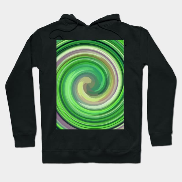 Swirl of Summer Green Leafs Hoodie by Peaceful Space AS